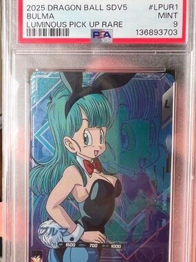 Dragon Ball Bulma Luminous Card — Blue & Black
